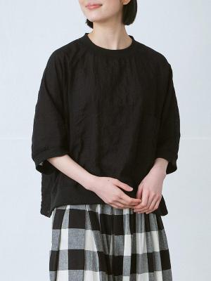 リブプルオーバーブラウス　C/Puシャーリング