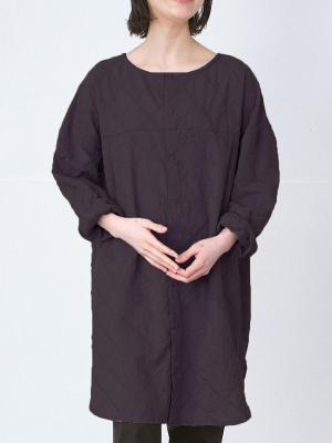 2WAY矢羽根刺繍チュニック 綿ローン