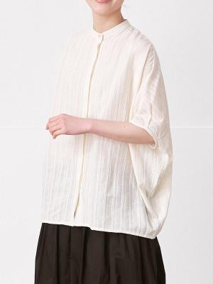 ドルマンブラウス　綿ガーゼドビー