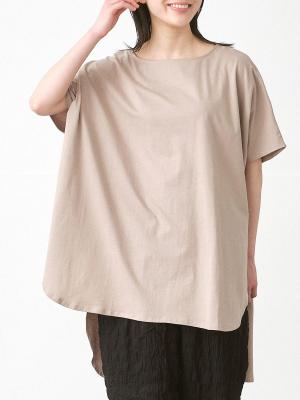 前後差プルオーバーカットソー 綿天竺