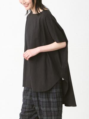 前後差プルオーバーカットソー　綿天竺