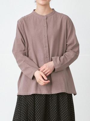 バンドカラーブラウス オックスコットン