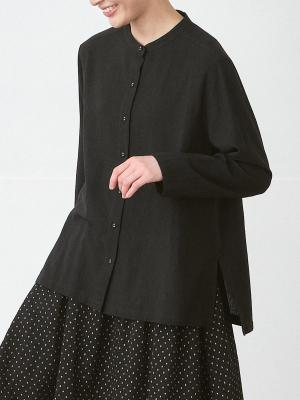 バンドカラーブラウス オックスコットン