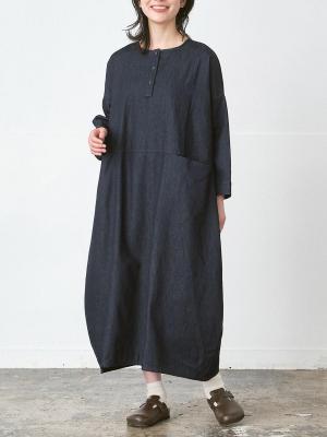 【予約】コクーンワンピース　８オンスデニム