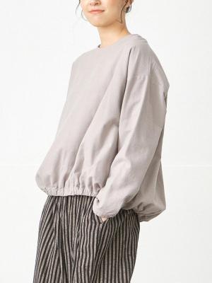 裾ゴムプルオーバーブラウス　コットンネル