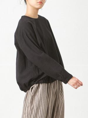裾ゴムプルオーバーブラウス　コットンネル
