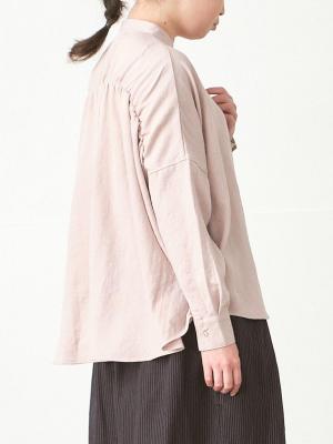 バックギャザーバンドカラーブラウス　Ｔ/Ｒスラブ