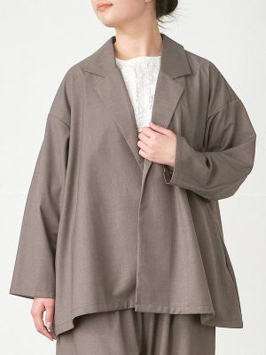 ボタンレスジャケット　T/Rサージ