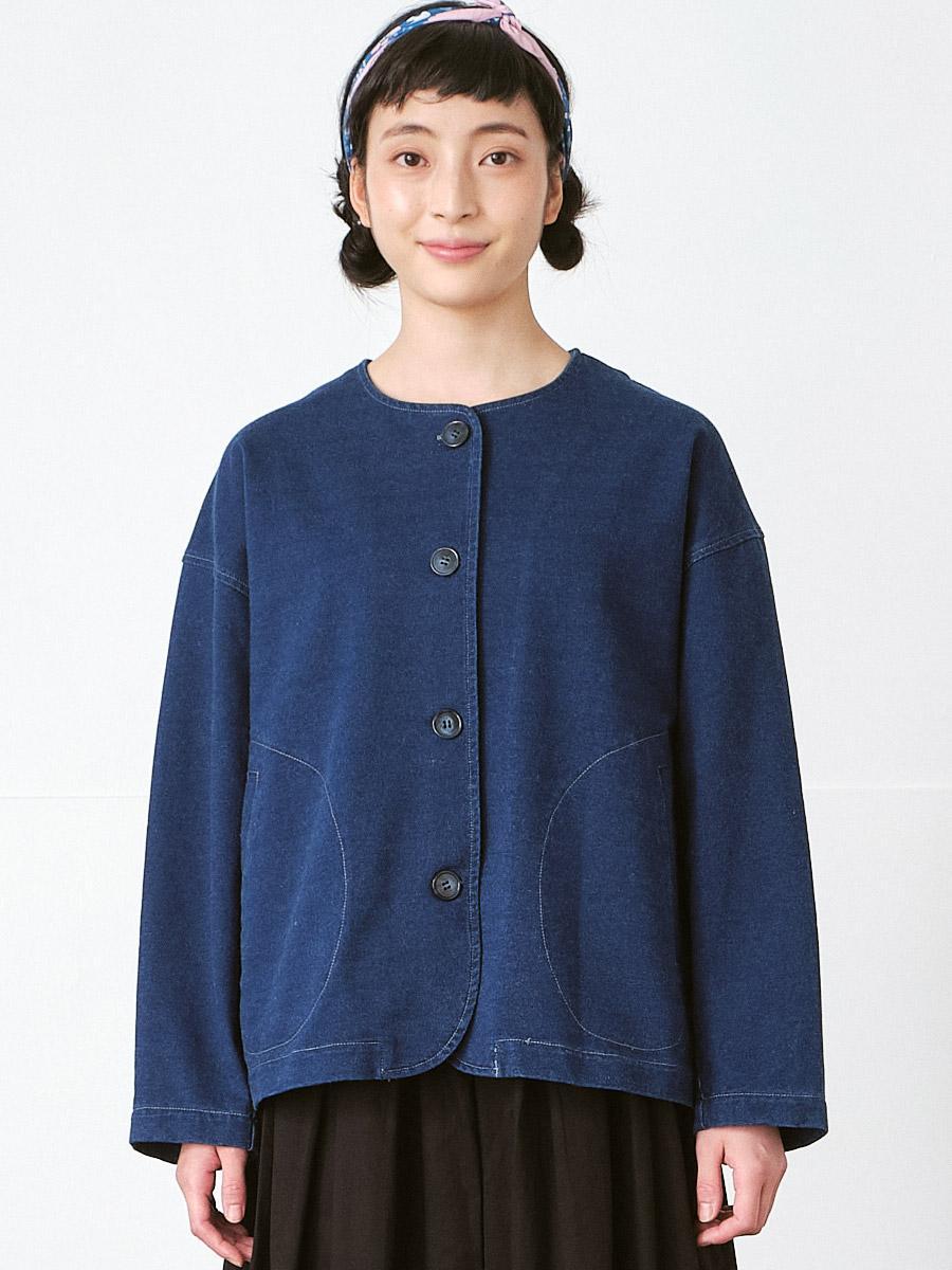 WRAPINKNOT シルク×ウール ジャガードニット ノーカラー JK日本 WRAPINKNOT シルク×ウール ジャガードニット ノーカラー JK日本