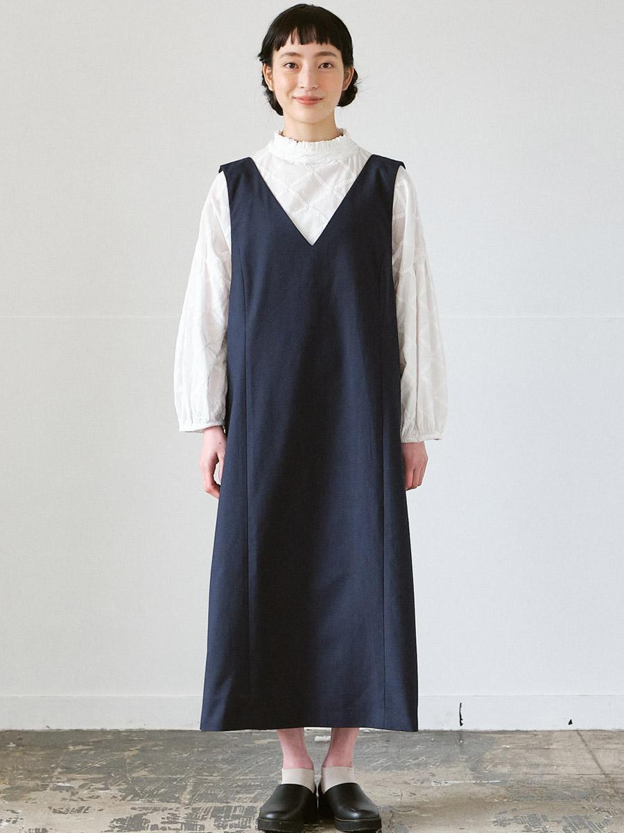 深Vネックワンピース T/Rサージ | OPノースリーブ | 【公式】D*g*y