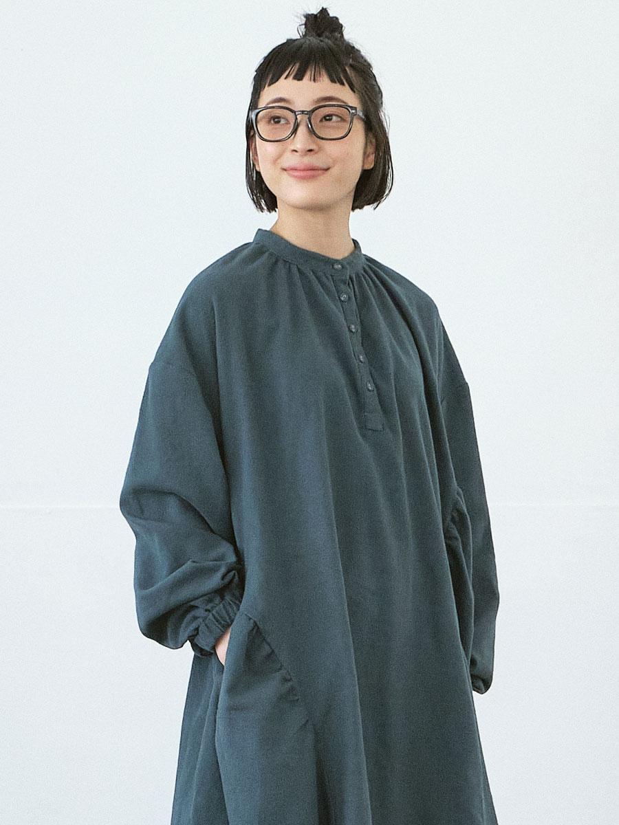 アシンメトリー切り替えワンピース Cツイル起毛 | OPナガソデ | 【公式