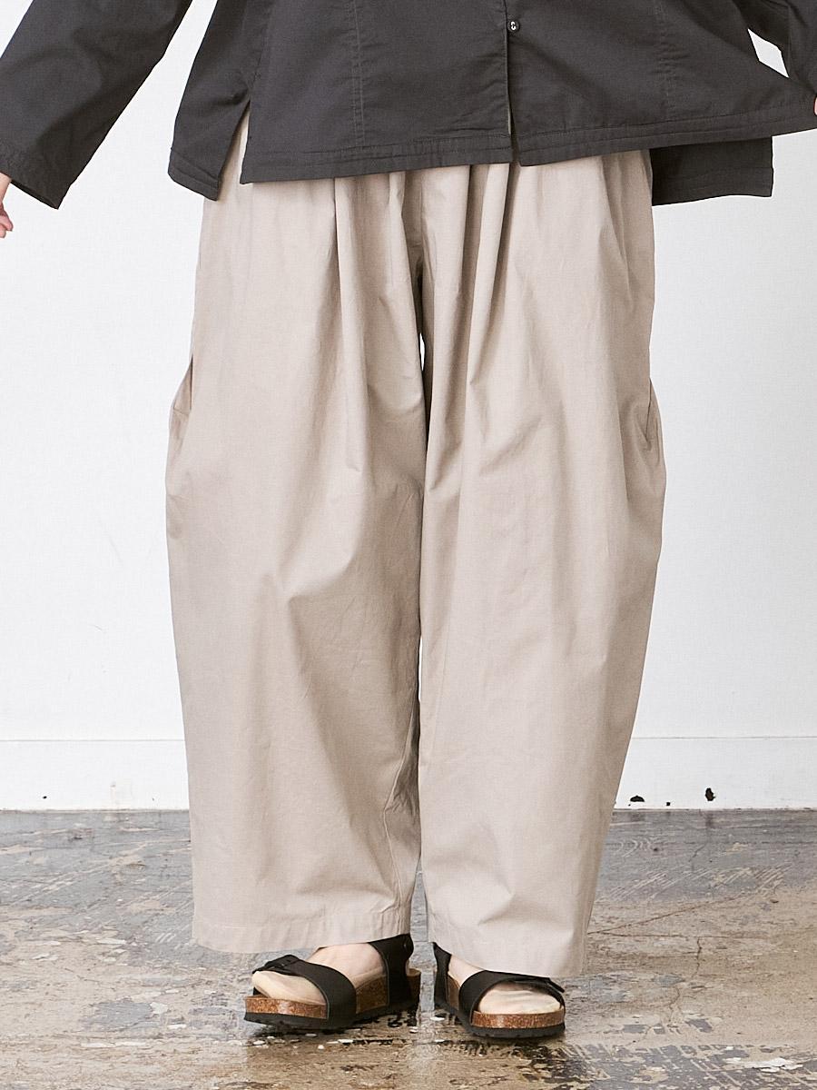 ワイドタックパンツ 綿ハイカウントチノ | パンツフルレングス
