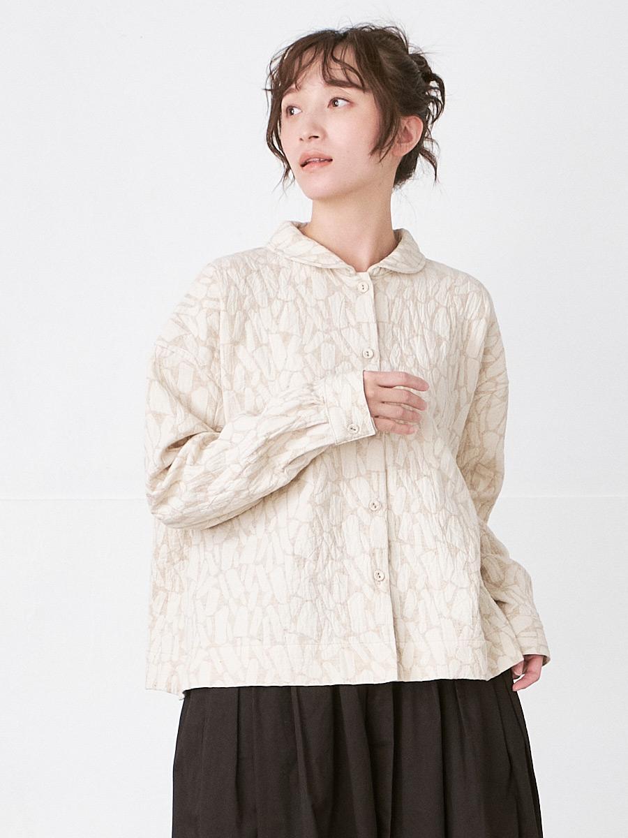 シャツジャケット ジャガード織幾何学柄 | シャツBLナガソデ | 【公式