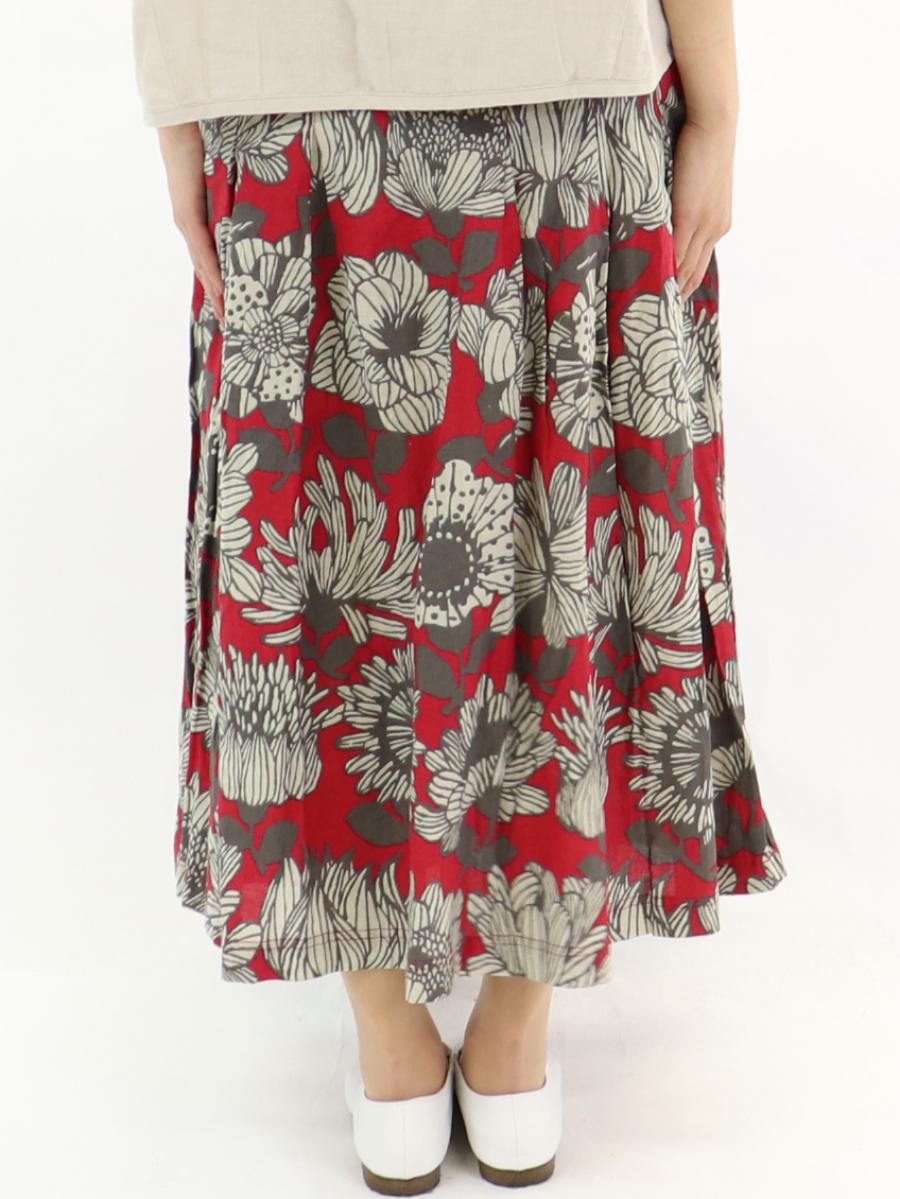 綿麻大花プリントsk Skマキシ 公式 D G Y Online Store ディージーワイ オンラインストア