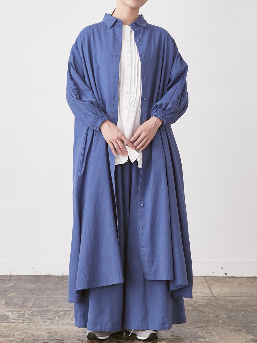 シャツワンピース 綿麻キャンブリック | palais | OPナガソデ | 【公式