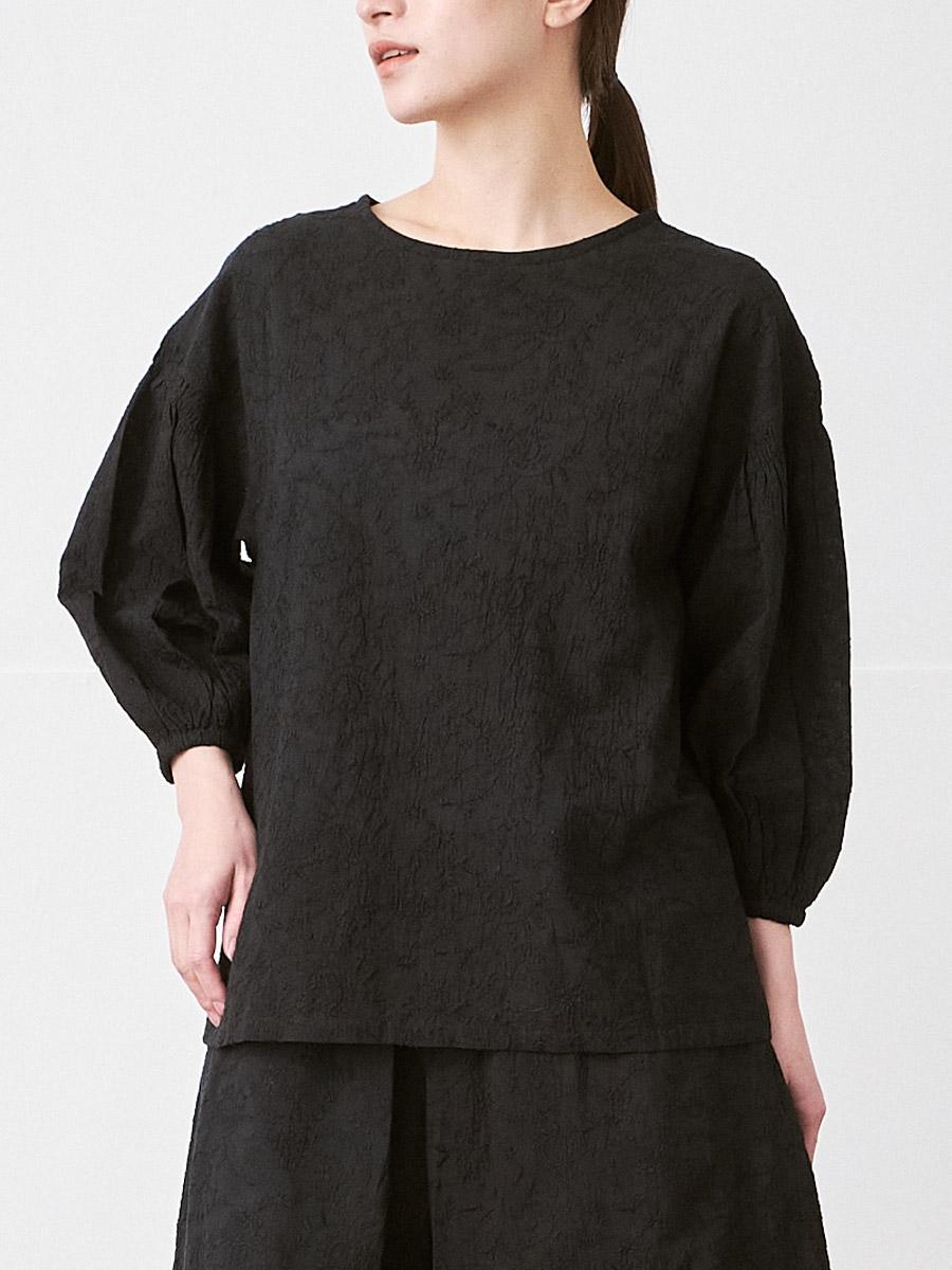 前後2WAYブラウス ローンキャンブリック総刺繍柄| palais | シャツBL