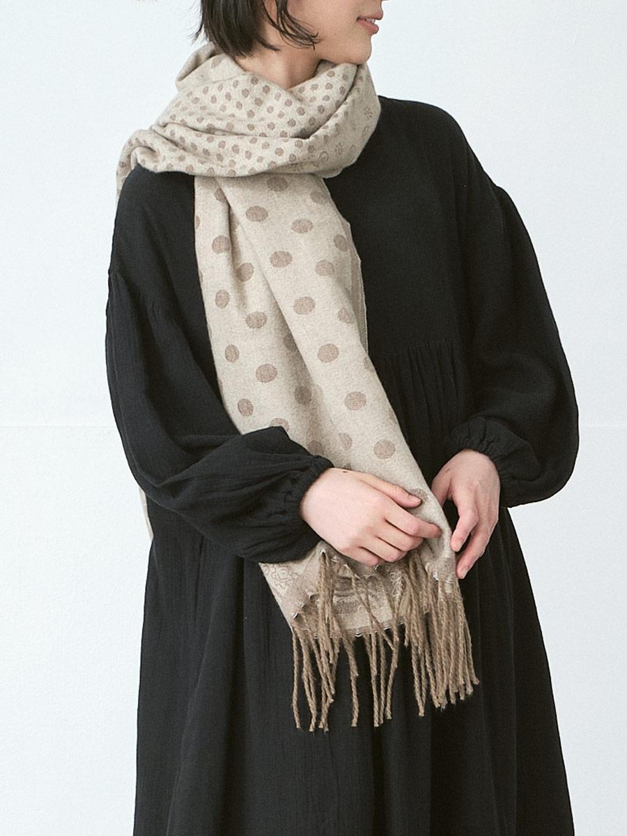 リバーシブルストール ドット柄×ペイズリー柄 | ストール | 【公式】D