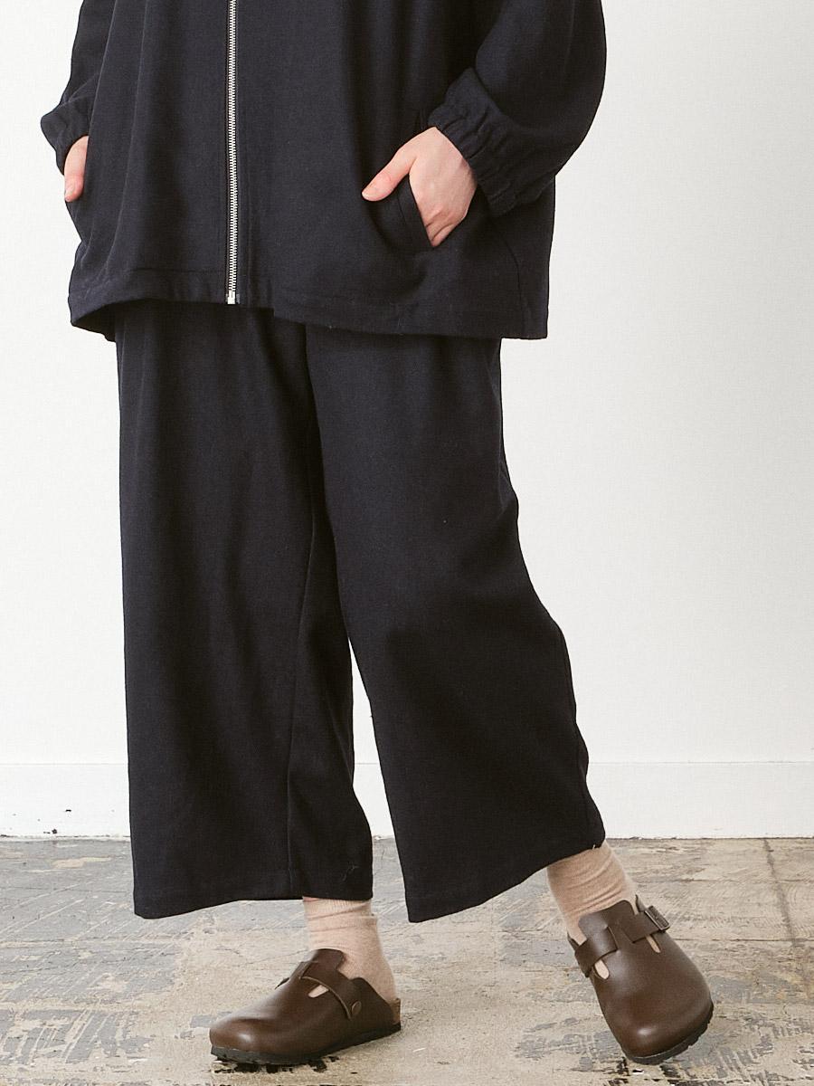 ワイドテーパードパンツ ウールサキソニー | パンツフルレングス
