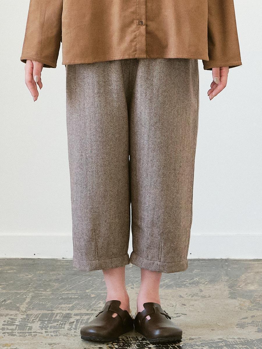ワイドパンツ ヘリンボーンツイード | パンツ9ブタケ | 【公式】D*g*y