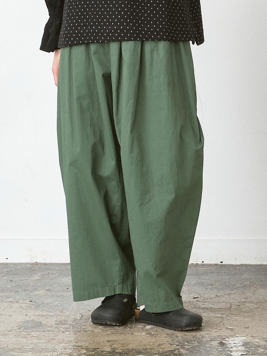 ワイドタックパンツ 綿ハイカウントチノ | パンツフルレングス