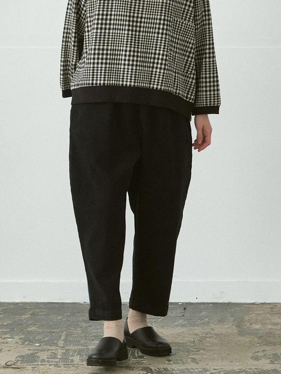 テーパードパンツ ストレッチカルゼ裏起毛 | パンツ9ブタケ | 【公式