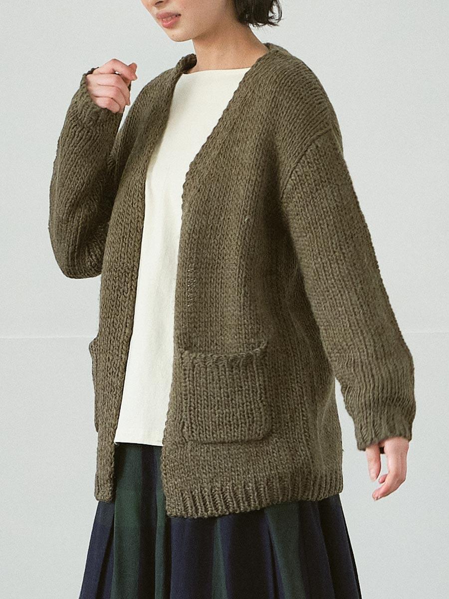 ポケット付きカーディガン A/Wスラブヤーン3G | ニット | 【公式】D*g