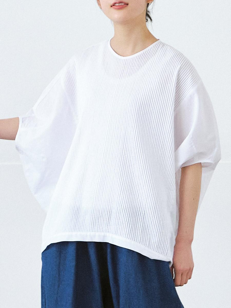 ピンタックドルマンブラウス 綿60ローン | シャツBLシチブソデ