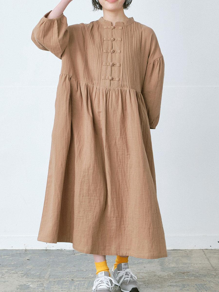 チャイナボタンワンピース 綿Wガーゼ | OPナガソデ | 【公式】D*g*y