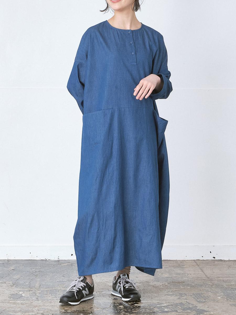 コクーンワンピース コットンデニム | OPナガソデ | 【公式】D*g*y