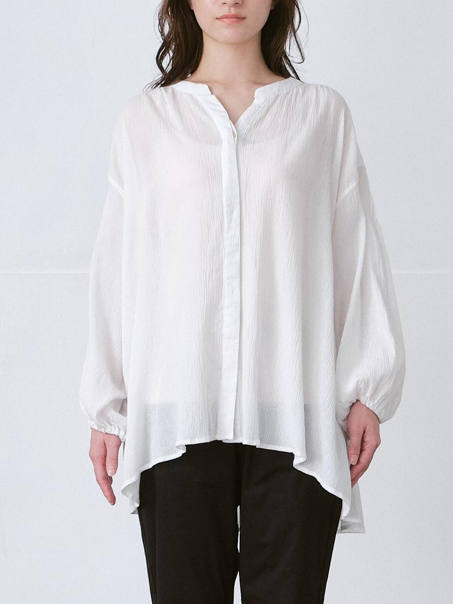 キーネックブラウス 綿ジョーゼット | シャツBLナガソデ | 【公式】D*g