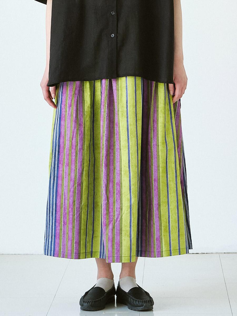 マルチストライプスカート 綿シーチング | Patro'n et D*g*y | SK